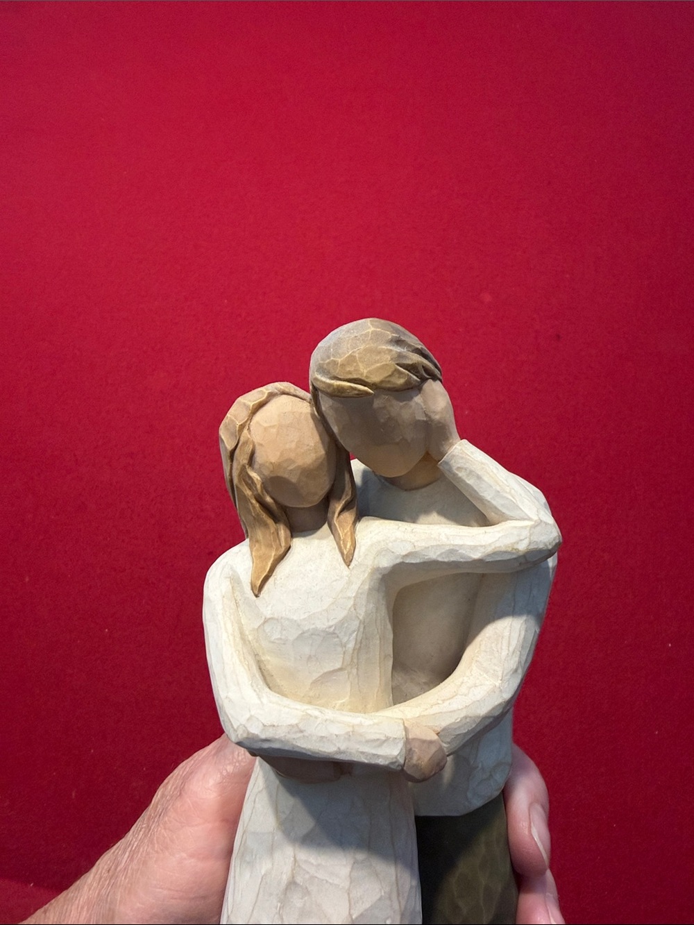 Willow Tree Embrace Figurine in Cream and Brown
